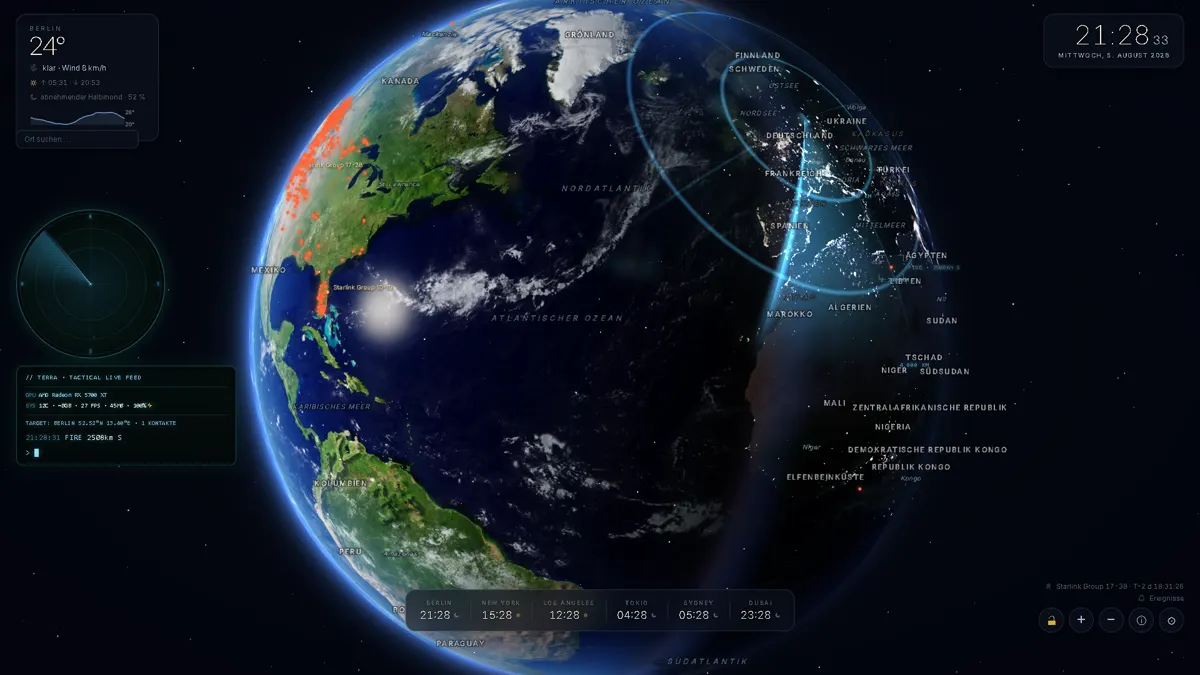 TERRA: Niederschlagsradar