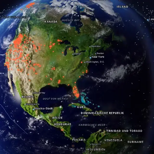 TERRA: Live-Daten auf dem Globus